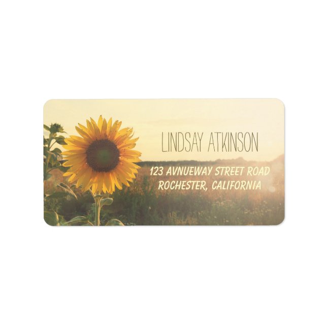 Etiqueta Sunflower Dreamy Nature Casamento Labs (Frente)