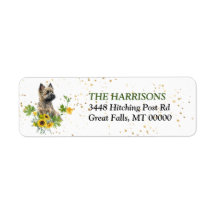 Sunflower Eucalyptus Cairn Terrier Endereço de ret