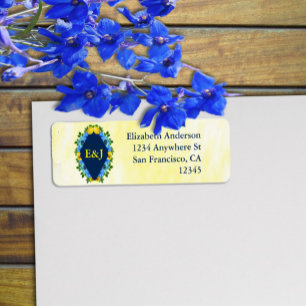Etiqueta Sunny Lemon Floral Wedding