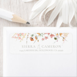 Etiqueta Sunny Wildflower Wedding Border ID1023