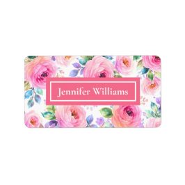 Etiqueta Sunrise Floral Boho Custom Name Design            
