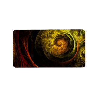 Etiqueta Sunrise Floral Red Abstrato Art