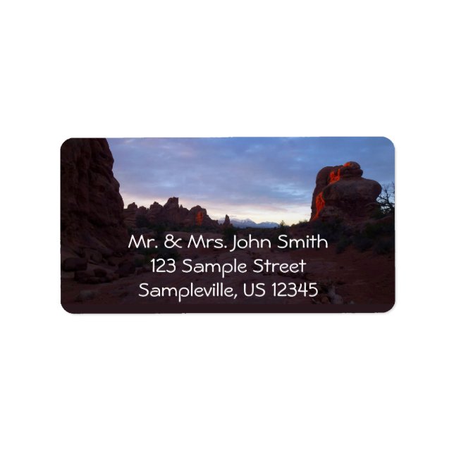 Etiqueta Sunrise na Trilha do Windows em Arches (Frente)