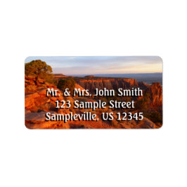 Etiqueta Sunrise no Grand View Trail em CO Monument