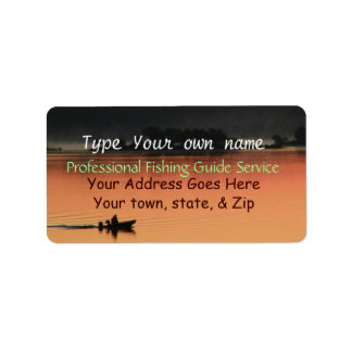 Etiqueta Sunrise no lago Labels-personalizar