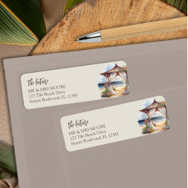 Etiqueta Sunset Beach, o futuro Sr. e a Sra. Return Address