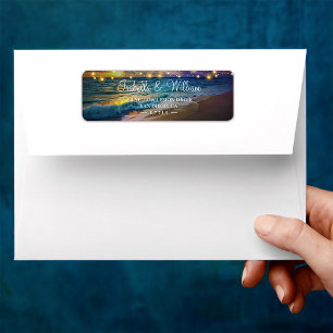 Etiqueta Sunset Beach String Luzes Verão