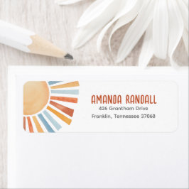 Etiqueta Sunshine Gênero Endereço de devolução de Chá de fr