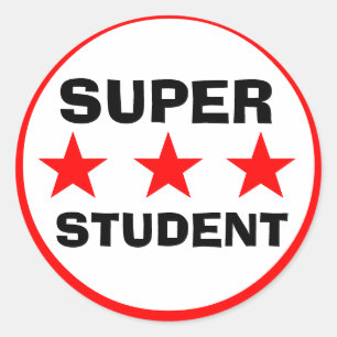 Etiqueta super da escola do estudante
