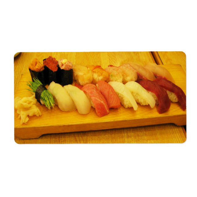 Etiqueta Sushi 寿 司 (Frente)