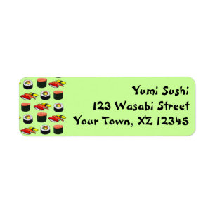 Etiqueta Sushi Verde Wasabi