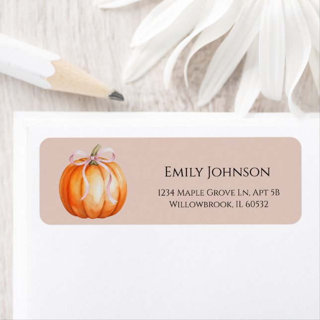 Etiqueta Sweet Little Pumpkin Girl Baby Shower (Insitu)