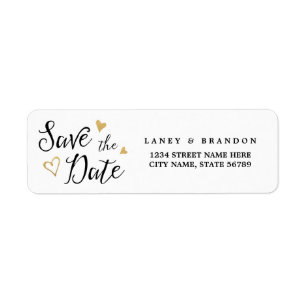 Etiqueta Sweet Love Save the Date Return Address Labs