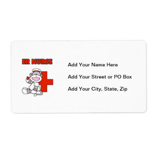 Etiqueta T-shirts e presentes da enfermeira Sock Monkey ER