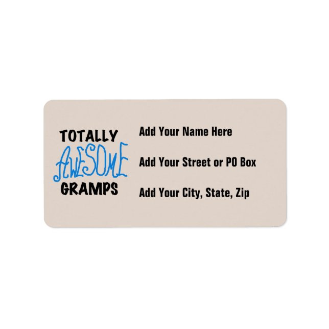 Etiqueta T-shirts e presentes de vovô totalmente incríveis  (Frente)