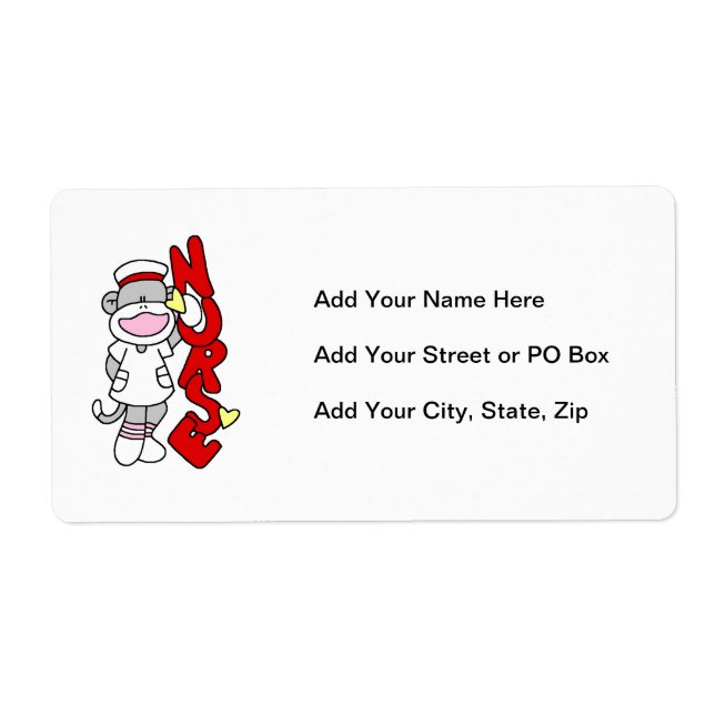 Etiqueta T-shirts e presentes para enfermeiros macacos-meia (Frente)