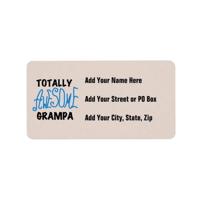 Etiqueta T-shirts e presentes totalmente incríveis de avô a (Frente)