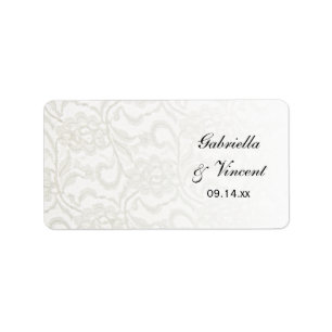 Etiqueta Tag branco do favor do casamento do laço