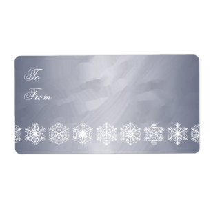 Etiqueta Tag do presente do Natal da guarnição do floco d