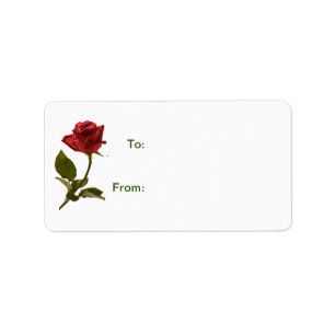 Etiqueta Tag florais do presente da rosa vermelha da