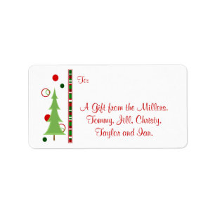 Etiqueta Tag moderno do presente do Natal