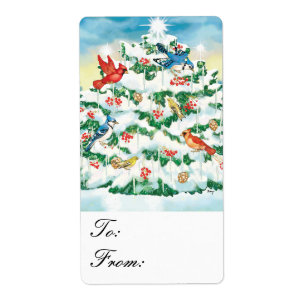 Etiqueta Tag Starlit do presente da árvore de Natal da