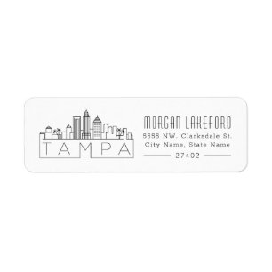 Etiqueta Tampa, Florida Stylizou Skyline