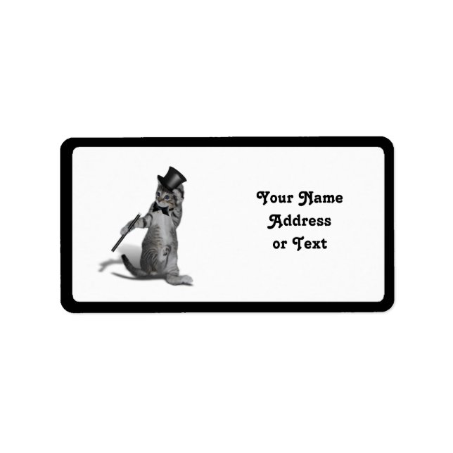 Etiqueta Tap Dancing Kitten (Frente)