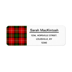 Etiqueta Tartan. de MacKintosh