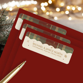 Etiqueta Tartan Trim Christmas Border ID1141A