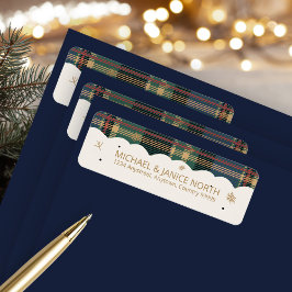 Etiqueta Tartan Trim Christmas Border ID1141B