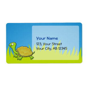 Etiqueta Tartaruga dos desenhos animados