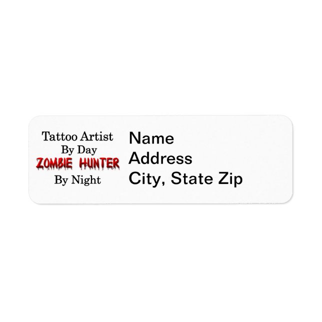 Etiqueta Tatuador/Zombie Hunter (Frente)
