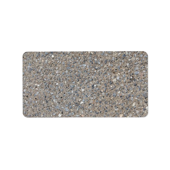Etiqueta Taupe Concrete Cement Blue Aggregate Sidewalk (Frente)
