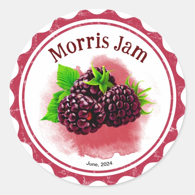 etiqueta Tayberry Jam (Frente)