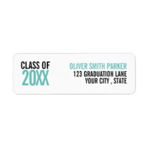 Teal bold Graduação personalizada ANO