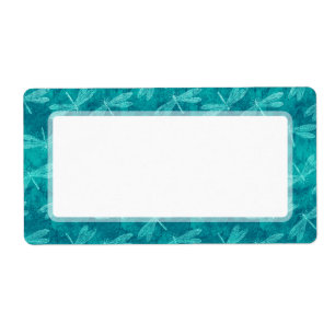 Etiqueta Teal Green Dragonfly Dance Nature Lover
