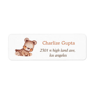 Etiqueta Teddy Bear Honey Bee Label