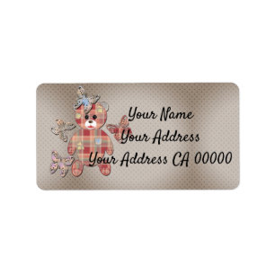 Etiqueta Teddy bear label