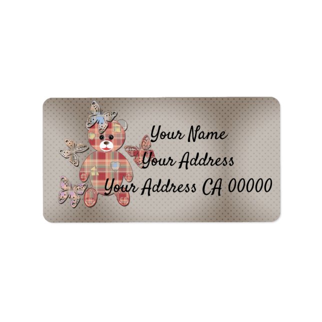 Etiqueta Teddy bear label (Frente)