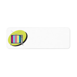 Etiqueta televisão por televisão retrô