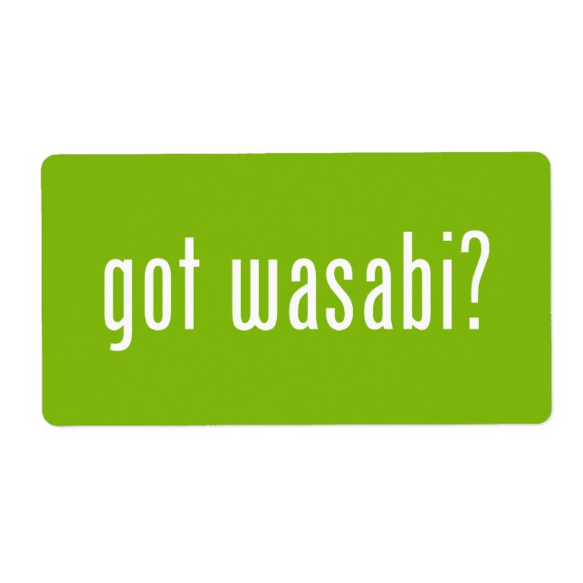 Etiqueta tem o wasabi? (Frente)
