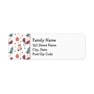 Etiqueta Tema de Natal Personalizado Fofo