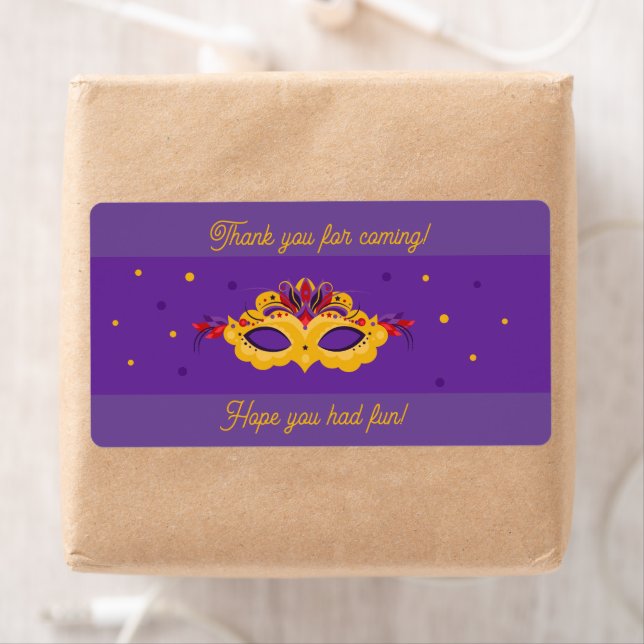 Etiqueta Tema do Mascarada do Mardi Gras (Insitu)