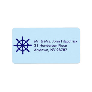 Etiqueta Tema náutico da roda do navio