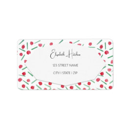 Etiqueta Tema Verde e Vermelho do Natal