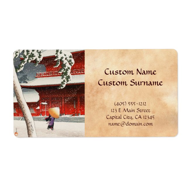 Etiqueta Templo Zôjô-ji em Shiba 20 visualizações de Tóquio (Frente)