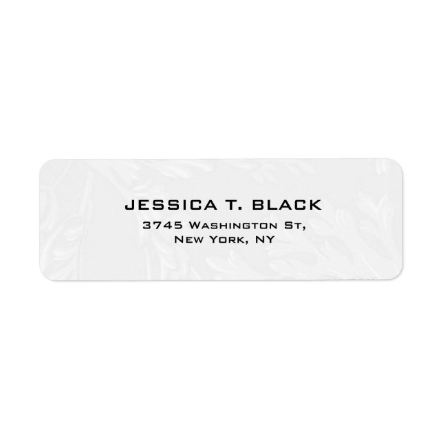 Etiqueta Tendência Moderna Elegante para Cinzas Claras (Frente)