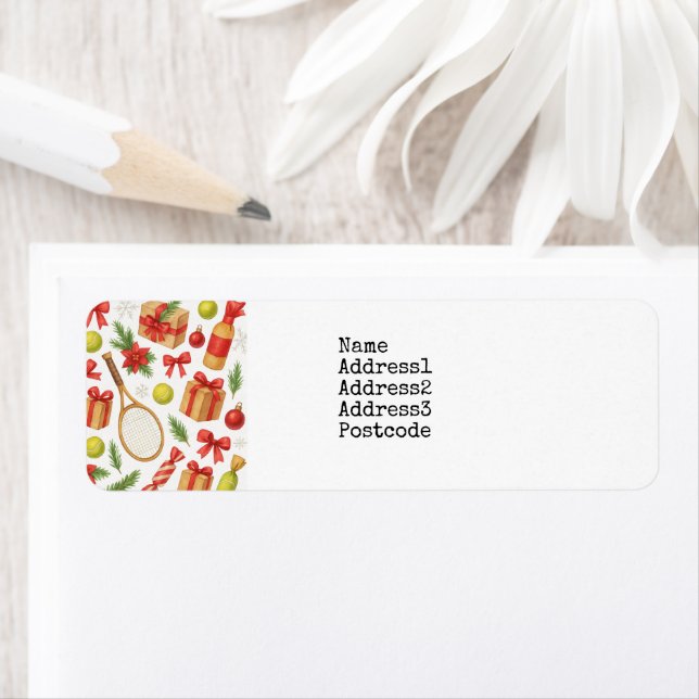 Etiqueta Tênis Natal temido com presentes (Insitu)