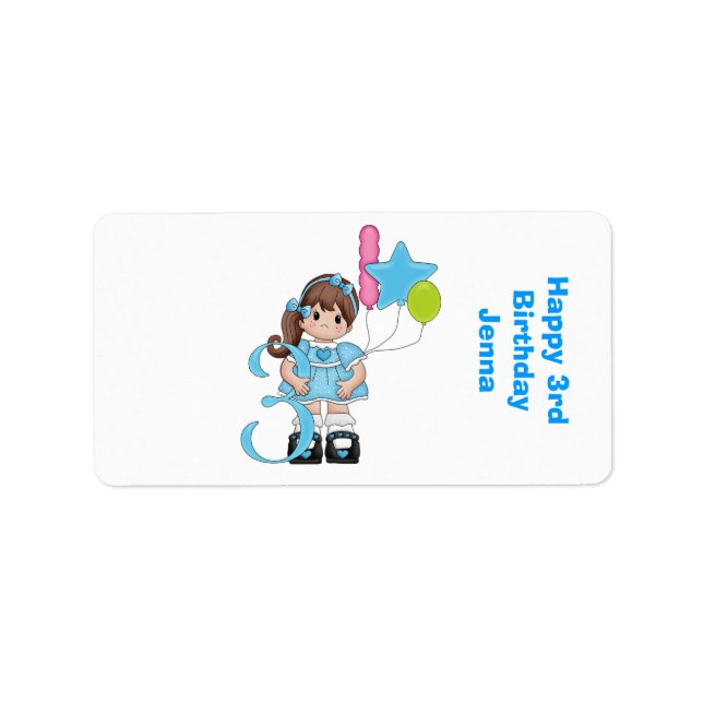 Etiqueta Terceiro Aniversário da Miniatura Nugget (Frente)